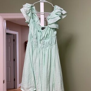 Etiquette Clothiers Mint Green Ruffled Sundress